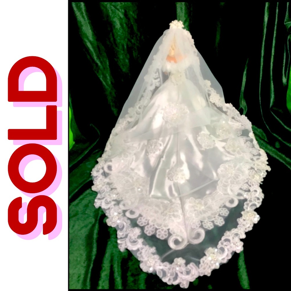 SOLD - Custom Barbie 3-piece bridal outfit